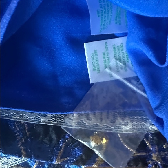 Lilly Pulitzer Blue and Black Floral Sleeveless Dress Sz 0 Zero Brandi Shift - Picture 9 of 15